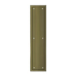 Deltana - Framed Push Plate, HD, 3 1/2'' x 15'' - Antique Brass