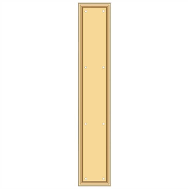 Deltana - Framed Push Plate, HD, 3 1/2'' x 20'' - PVD Polished Brass
