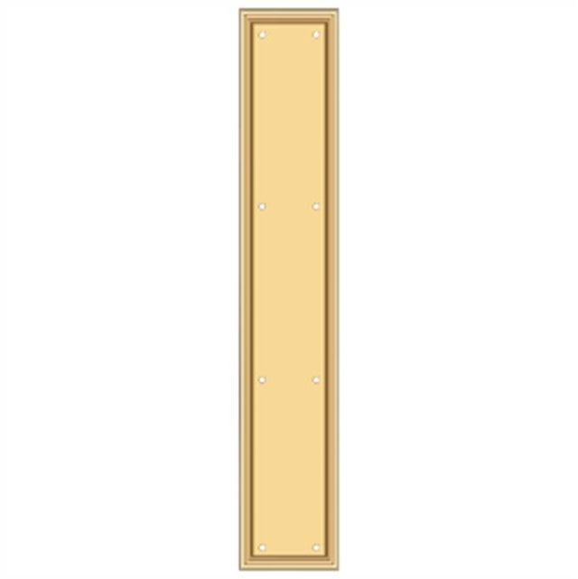Deltana - Framed Push Plate, HD, 3 1/2'' x 20'' - PVD Polished Brass