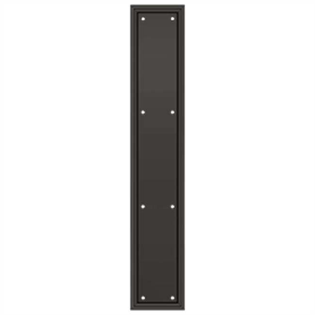 Deltana - Framed Push Plate, HD, 3 1/2'' x 20'' - Oil-rubbed Bronze
