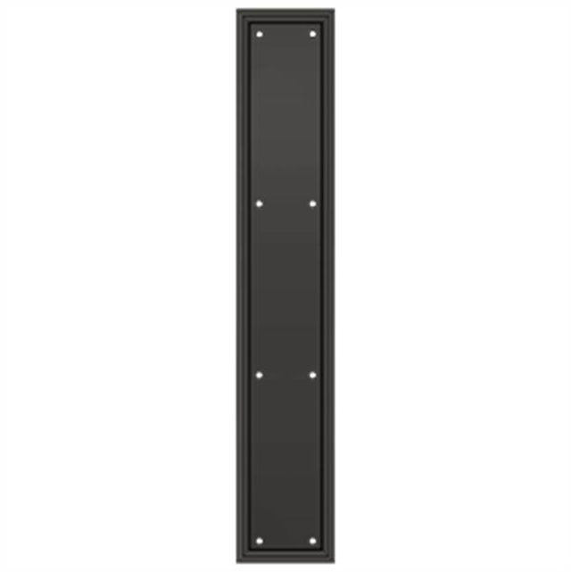 Deltana - Framed Push Plate, HD, 3 1/2'' x 20'' - Oil-rubbed Bronze