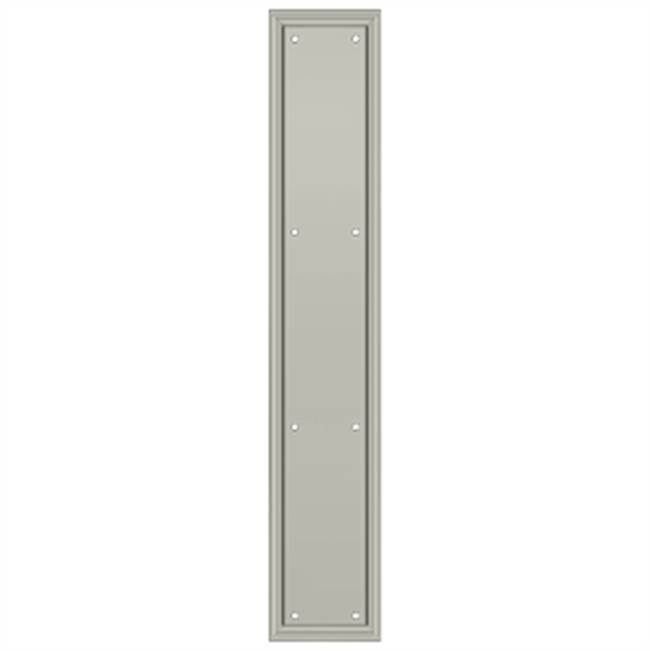 Deltana - Framed Push Plate, HD, 3 1/2'' x 20'' - Brushed Nickel