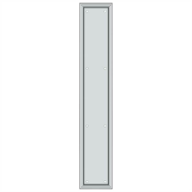 Deltana - Framed Push Plate, HD, 3 1/2'' x 20'' - Polished Chrome
