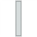 Deltana - Framed Push Plate, HD, 3 1/2'' x 20'' - Polished Chrome