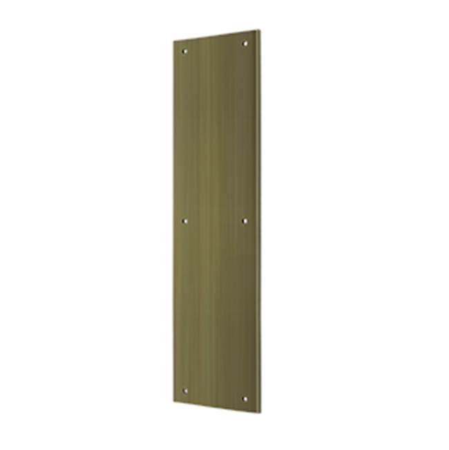 Deltana - Push Plate 3-1/2'' x 15'' - Antique Brass