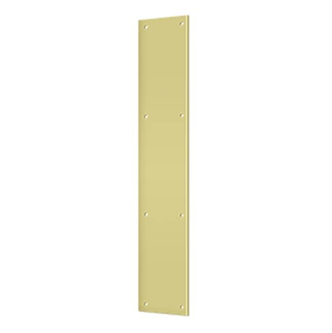 Deltana - Push Plate 3-1/2'' x 20'' - Polished Brass