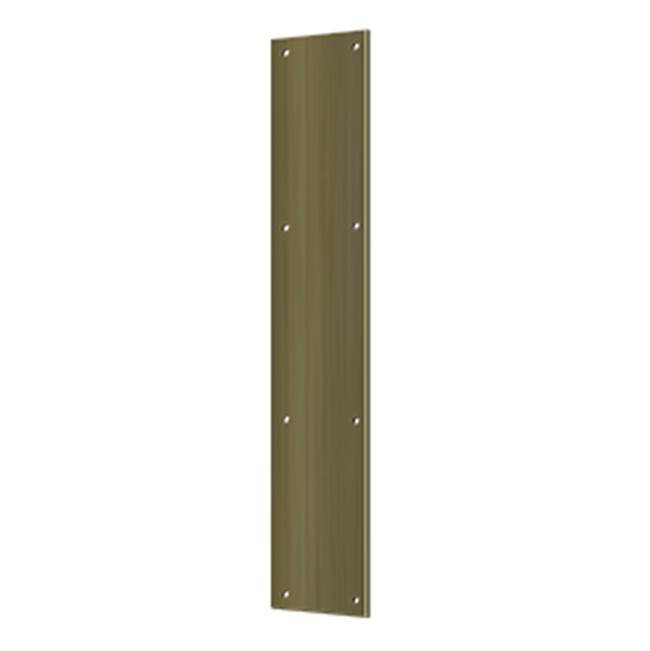 Deltana - Push Plate 3-1/2'' x 20'' - Antique Brass