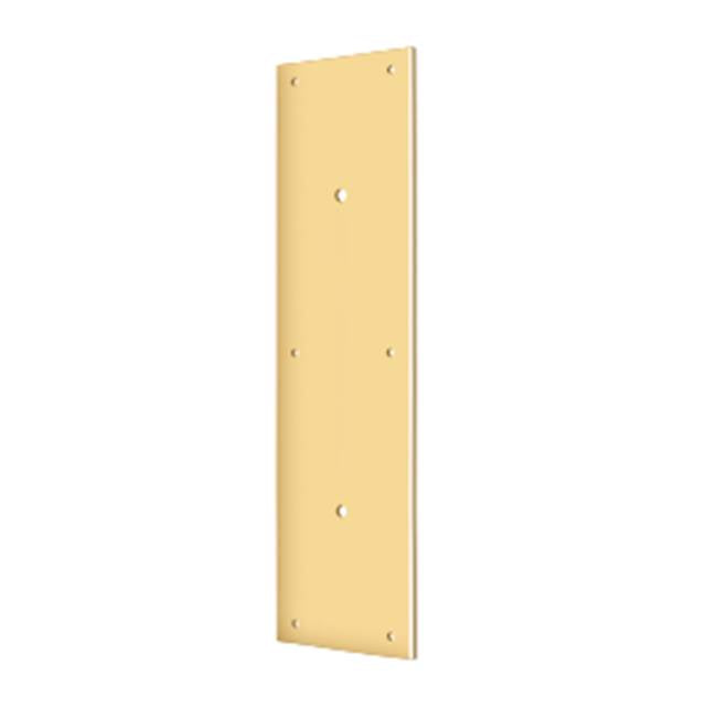 Deltana - Push Plate 15'' for 8'' Door Pull - PVD Polished Brass