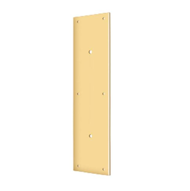 Deltana - Push Plate 15'' for 8'' Door Pull - PVD Polished Brass