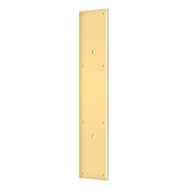 Deltana - Push Plate 20'' for 10'' Door Pull - PVD Polished Brass