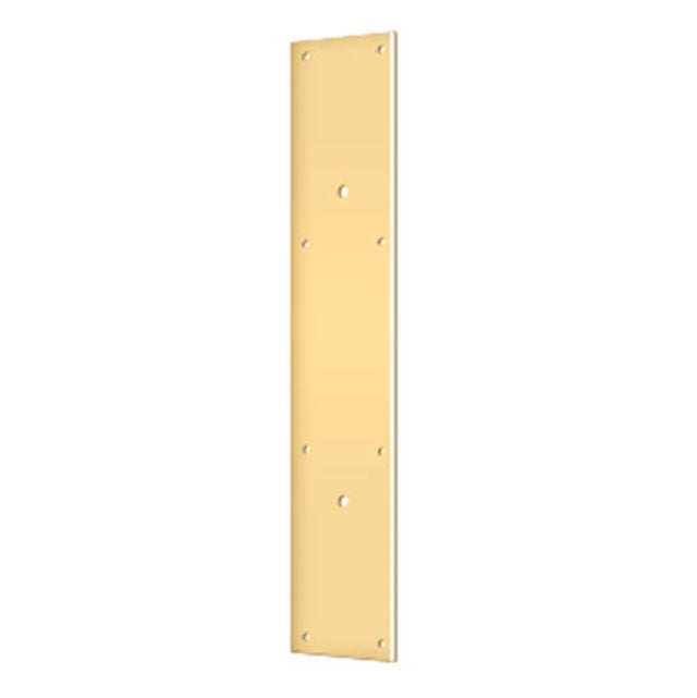 Deltana - Push Plate 20'' for 10'' Door Pull - PVD Polished Brass