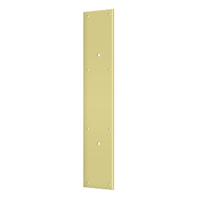 Deltana - Push Plate 20'' for 10'' Door Pull - Polished Brass