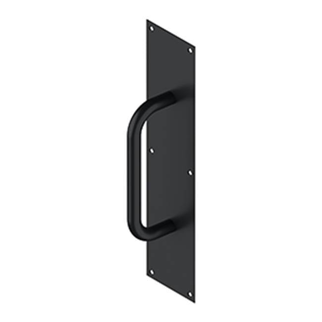 Deltana - Pull Plate with Handle 4'' x 16'' S/S - Paint Black