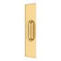 Deltana - Push Plate w/ Handle 3-1/2'' x 15 '' - Handle 5-1/4'' - PVD Polished Brass