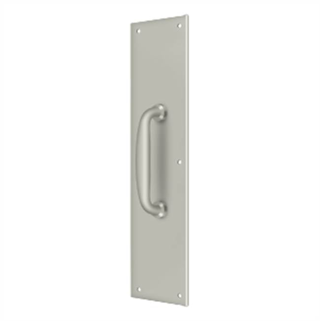 Deltana - Push Plate w/ Handle 3-1/2'' x 15 '' - Handle 5-1/4'' - Brushed Nickel