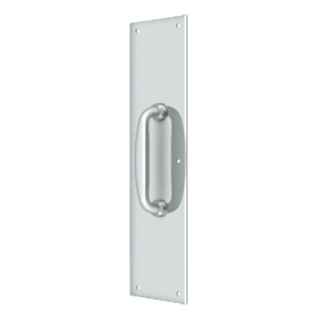 Deltana - Push Plate w/ Handle 3-1/2'' x 15 '' - Handle 5-1/4'' - Polished Chrome