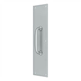 Deltana - Push Plate w/ Handle 3-1/2'' x 15 '' - Handle 5-1/4'' - Brushed Chrome