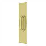 Deltana - Push Plate w/ Handle 3-1/2'' x 15 '' - Handle 5-1/4'' - Polished Brass