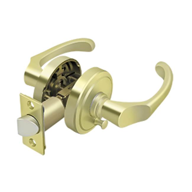 Deltana - Chapelton Lever Privacy, Left Hand - Polished Brass