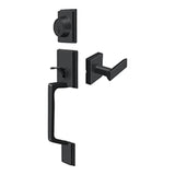 Deltana - Highgate Handleset with Zinc Livingston Lever Entry - Paint Black