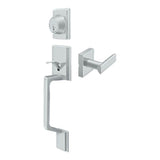 Deltana - Highgate Handleset with Zinc Livingston Lever Entry - Polished Chrome