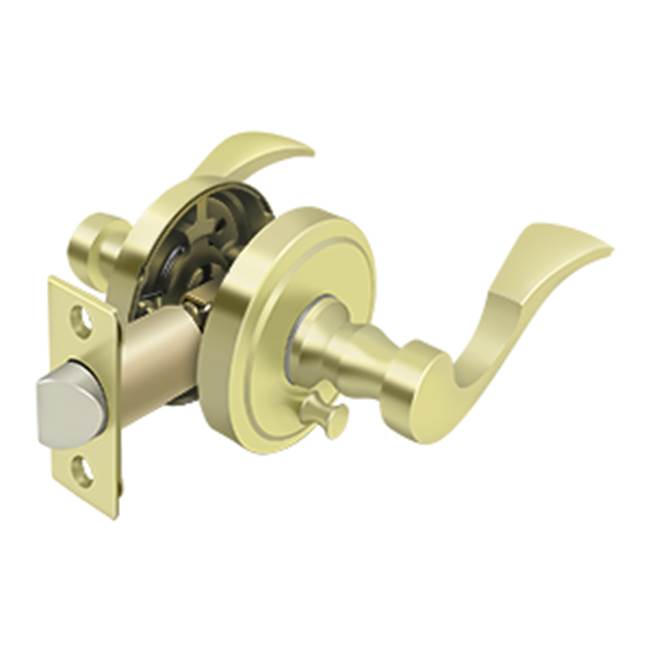 Deltana - Lacovia Lever Privacy, Left Hand - Polished Brass