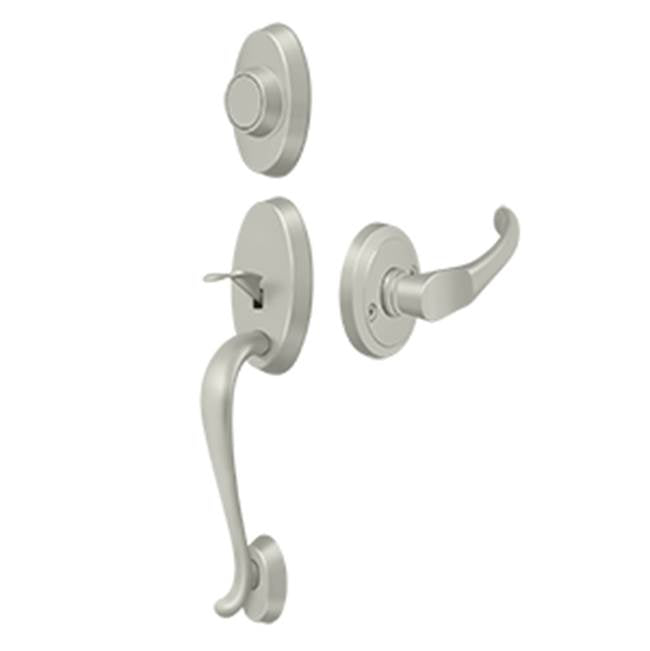 Deltana - Riversdale Handleset with Chapelton Lever Dummy - Brushed Nickel