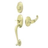Deltana - Riversdale Handleset with Chapelton Lever Dummy - Polished Brass