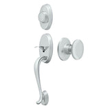 Deltana - Riversdale Handleset with Flat Round Knob Dummy - Polished Chrome