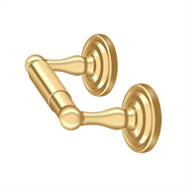 Deltana - Toilet Paper Holder, Double Post, R-Series - PVD Polished Brass
