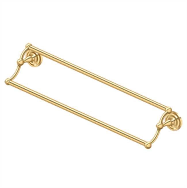 Deltana - 24'' Double Towel Bar, R-Series - PVD Polished Brass