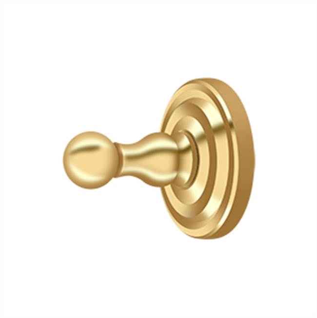 Deltana - Single Robe Hook, R-Series - PVD Polished Brass