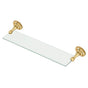 Deltana - 18'' Glass Shelf - PVD Polished Brass