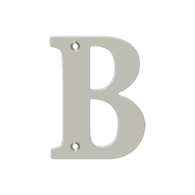 Deltana - 4'' Residential Letter B - Brushed Nickel