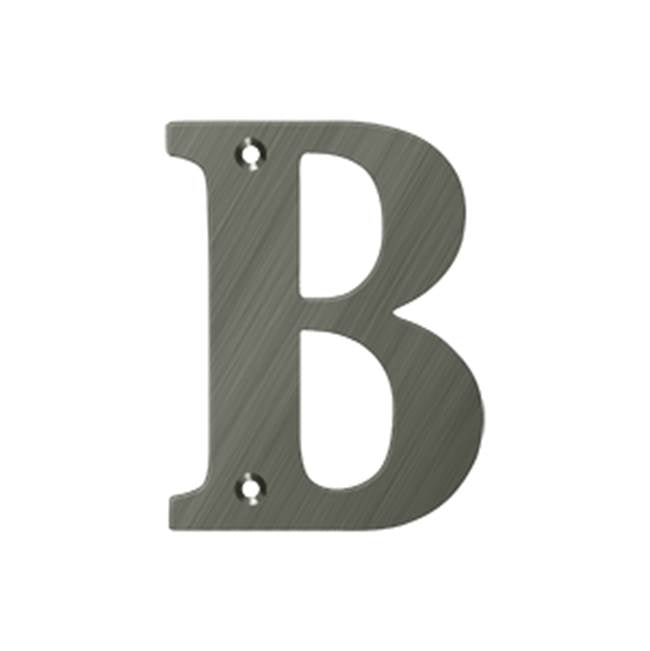 Deltana - 4'' Residential Letter B - Antique Nickel