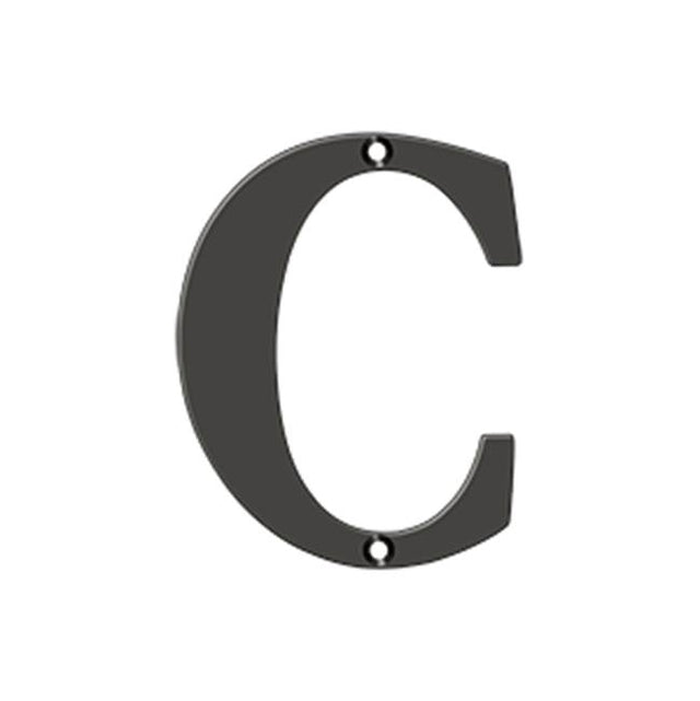 Deltana - 4'' Residential Letter C - Oil-rubbed Bronze