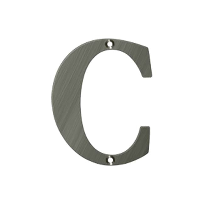 Deltana - 4'' Residential Letter C - Antique Nickel