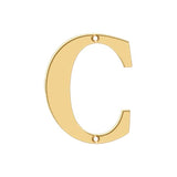 Deltana - 4'' Residential Letter C - PVD Polished Brass