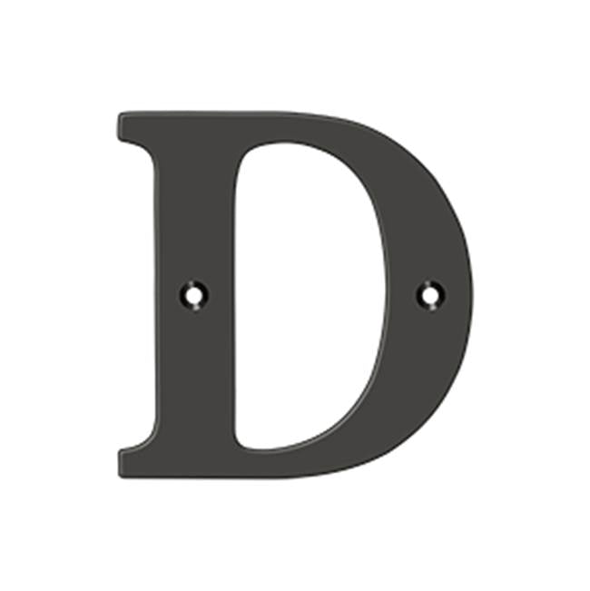 Deltana - 4'' Residential Letter D - Oil-rubbed Bronze