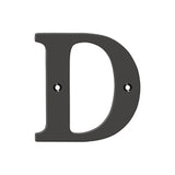 Deltana - 4'' Residential Letter D - Oil-rubbed Bronze