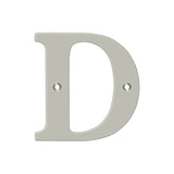 Deltana - 4'' Residential Letter D - Brushed Nickel