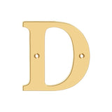 Deltana - 4'' Residential Letter D - PVD Polished Brass