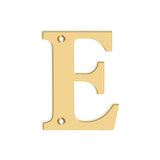 Deltana - 4'' Residential Letter E - PVD Polished Brass