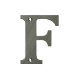 Deltana - 4'' Residential Letter F - Antique Nickel