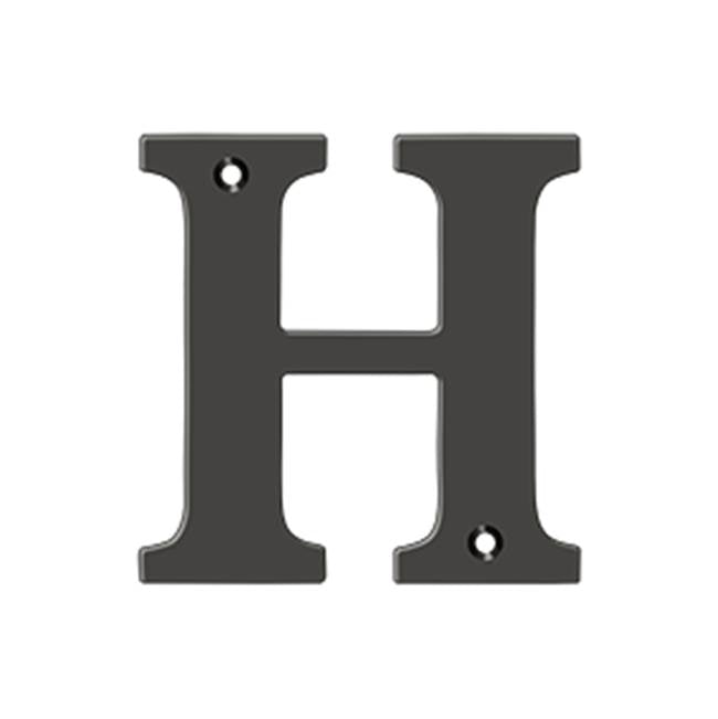 Deltana - 4'' Residential Letter H - Oil-rubbed Bronze