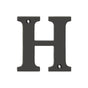 Deltana - 4'' Residential Letter H - Oil-rubbed Bronze