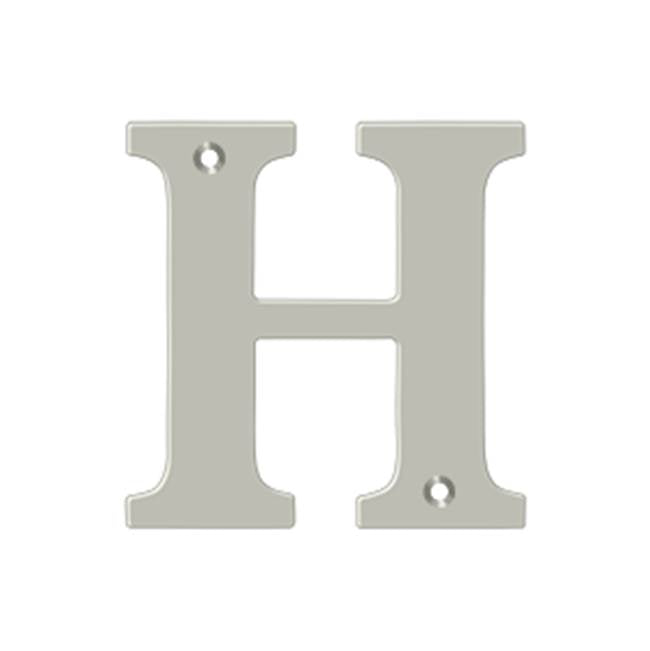 Deltana - 4'' Residential Letter H - Brushed Nickel