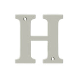 Deltana - 4'' Residential Letter H - Brushed Nickel