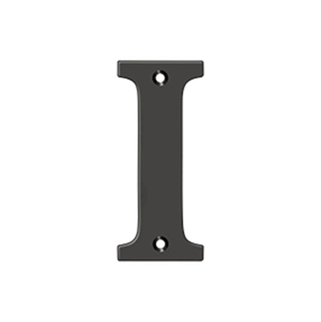 Deltana - 4'' Residential Letter I - Oil-rubbed Bronze