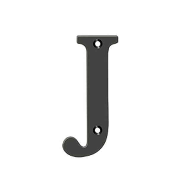 Deltana - 4'' Residential Letter J - Oil-rubbed Bronze